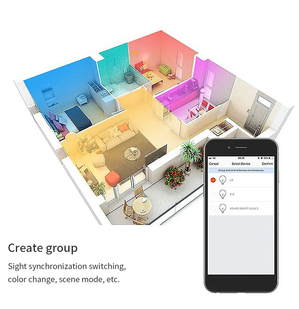 GU10 WiFi Tuya RGB — Spotlight Smart para Teto, Alexa e Google Home