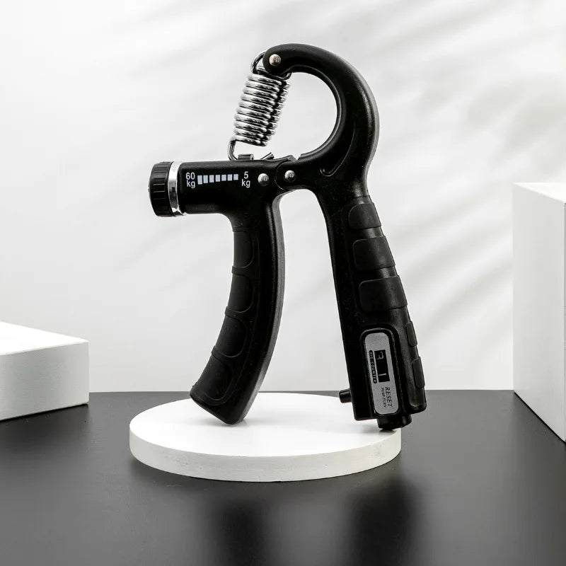 Kit de Fortalecimento de Mãos — Ajustável com Contador, Mola R‑Type e Treinador de Dedos