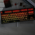 Line Gradient Side Shine Through Keycaps Cherry Profile PBT Custom Keycaps for 60% 65% 75% 96% 98% 100% Mechanical Keyboard