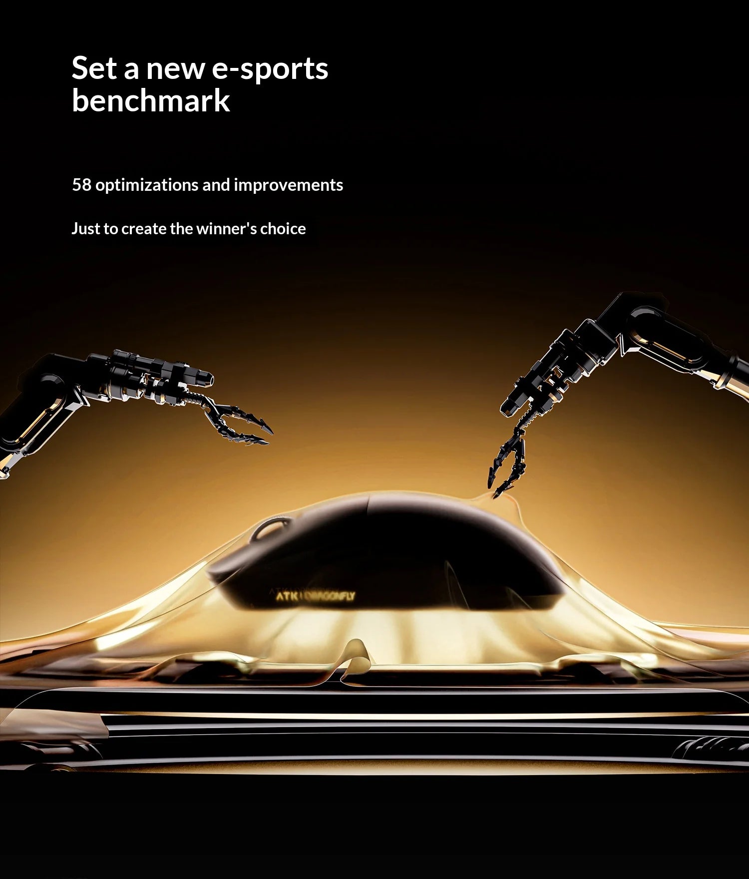 ATK DragonFly A9 Air Ultimate Wireless Gaming Mouse PAW3950 Ultra 42000DPI 750IPS 8KHz RGB Ergonomic Design for Windows MacOs