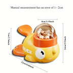 Pet slow food bowl, duck dog snack dispenser, slow anti-swallowing dog food feeder, interactive feeder for small and medium-sized pets.
