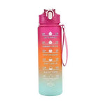 Sports Water Bottle with Time-Tracking Straw Leak Proof Locking Flip Cover for Easy Carry Ideal for Outdoor Adventures
