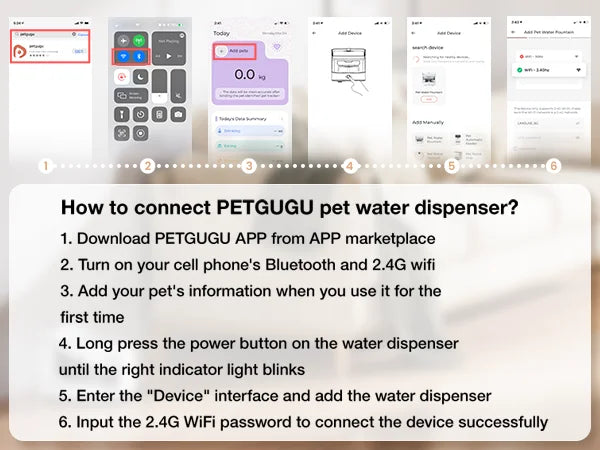 Petgugu PF1 Automatic Feeder 2L Capacity Drinking Fountain For Cats Dog Drinker Pet Water Dispenser Accessories APP Control