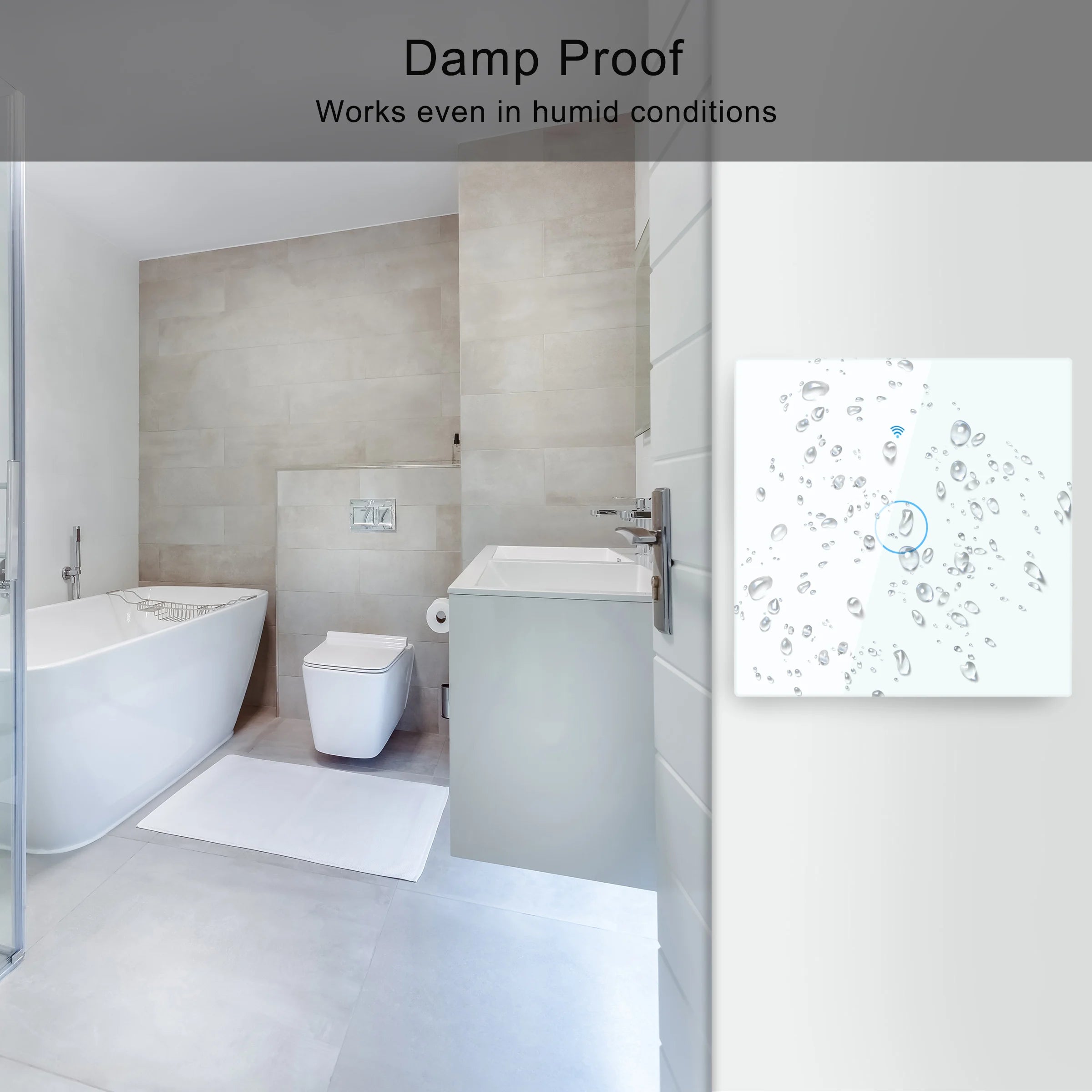 AXUS WiFi Touch Switch — Smart RF433 Sem Neutro Tuya Alexa