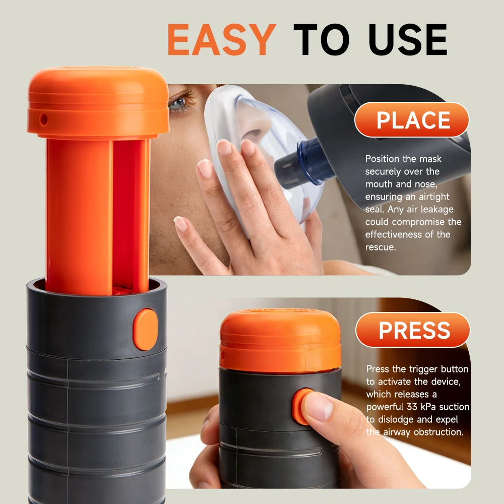 AirwayRescue Pro – Dispositivo Portátil Anti‑Asfixia com Sucção de Emergência