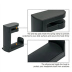 PC Gaming Headphone Stand Headset Hook Holder, Hanger Mount With Adjustable 360° Rotating Arm Clamp, Desk Mount Universal Bag