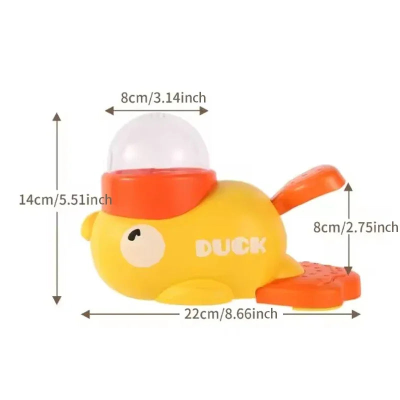 1 Pcs Little Yellow Duck Pet Feeder Interactive Training Device For Cats And Dogs Food Dispensing By Pressing Automatic Feeder