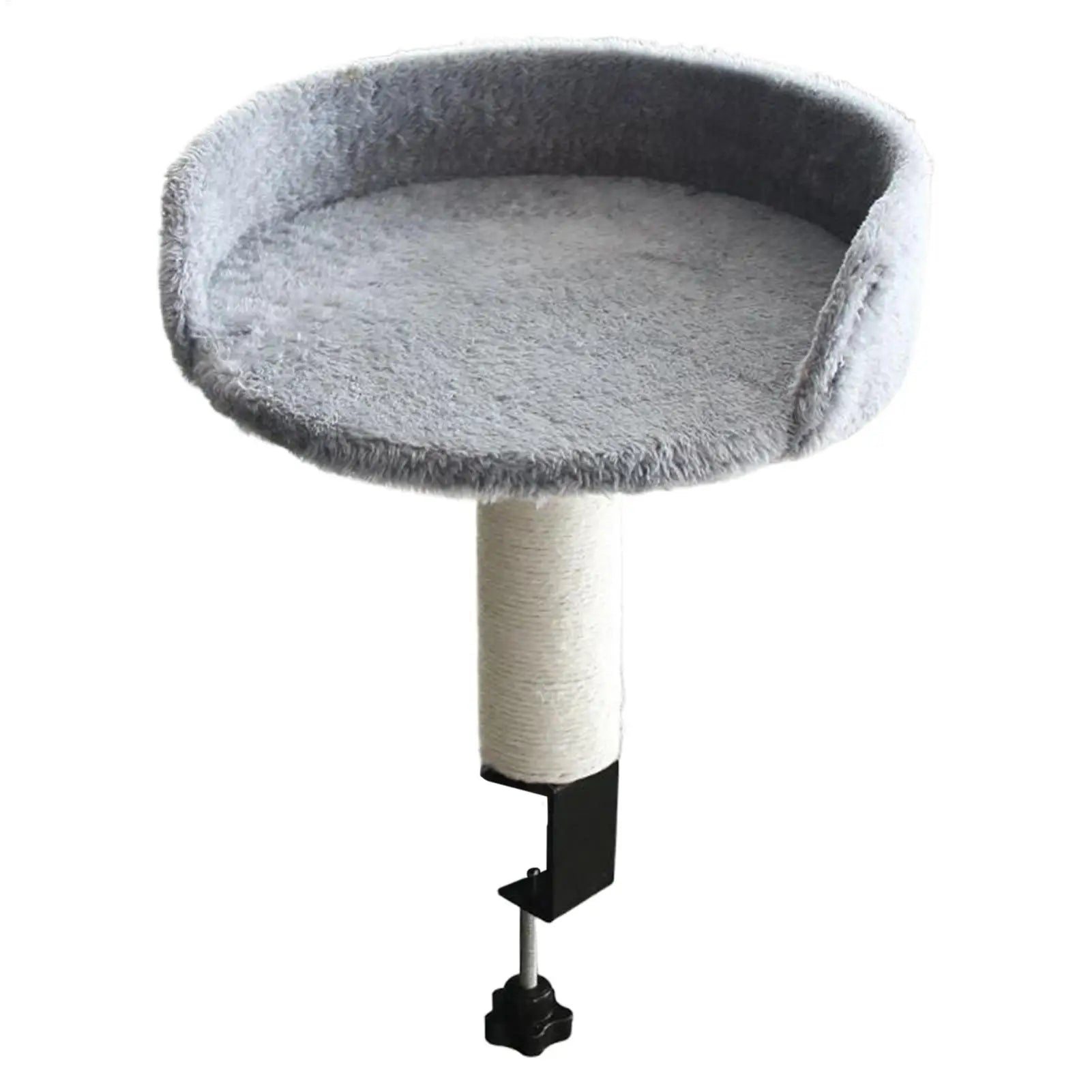 Desk Clamp Cat Bed with Soft Pad, Removable Pet Nest Attachment for Office & Home, Space-Saving Cat Hammock Perch