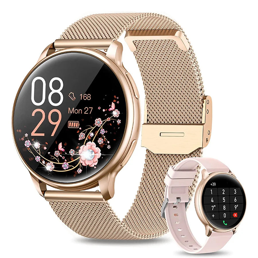Smartwatch Feminino – Elegância, Saúde e Conectividade Total