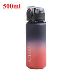 500ML/1000ML Large Capacity Sports Water Bottle Leak-Proof Motivational Portable Reusable Plastic Cups Outdoor Travel Gym Jugs