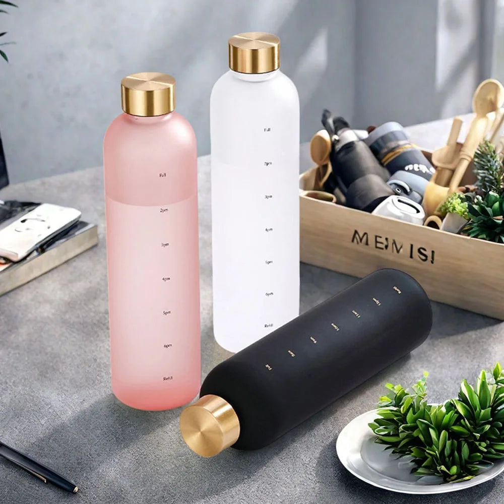 1000ml Outdoor Sports and Fitness Cycling Water Cup, Large Capacity Frosted Gradient Color Travel/office Water Cup