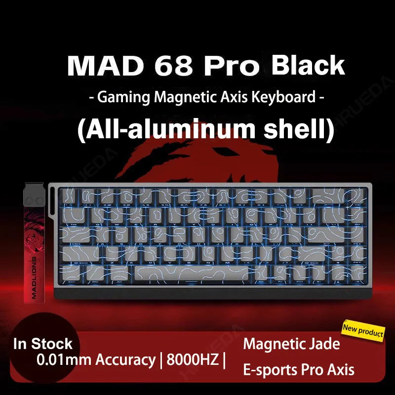 MADLIONS Mad 60he Mad60HE Mad 68HE Mechanical Keyboard Magnetic Switch Wired Hot Swap 8K Polling Rate Customized Gaming keyboard