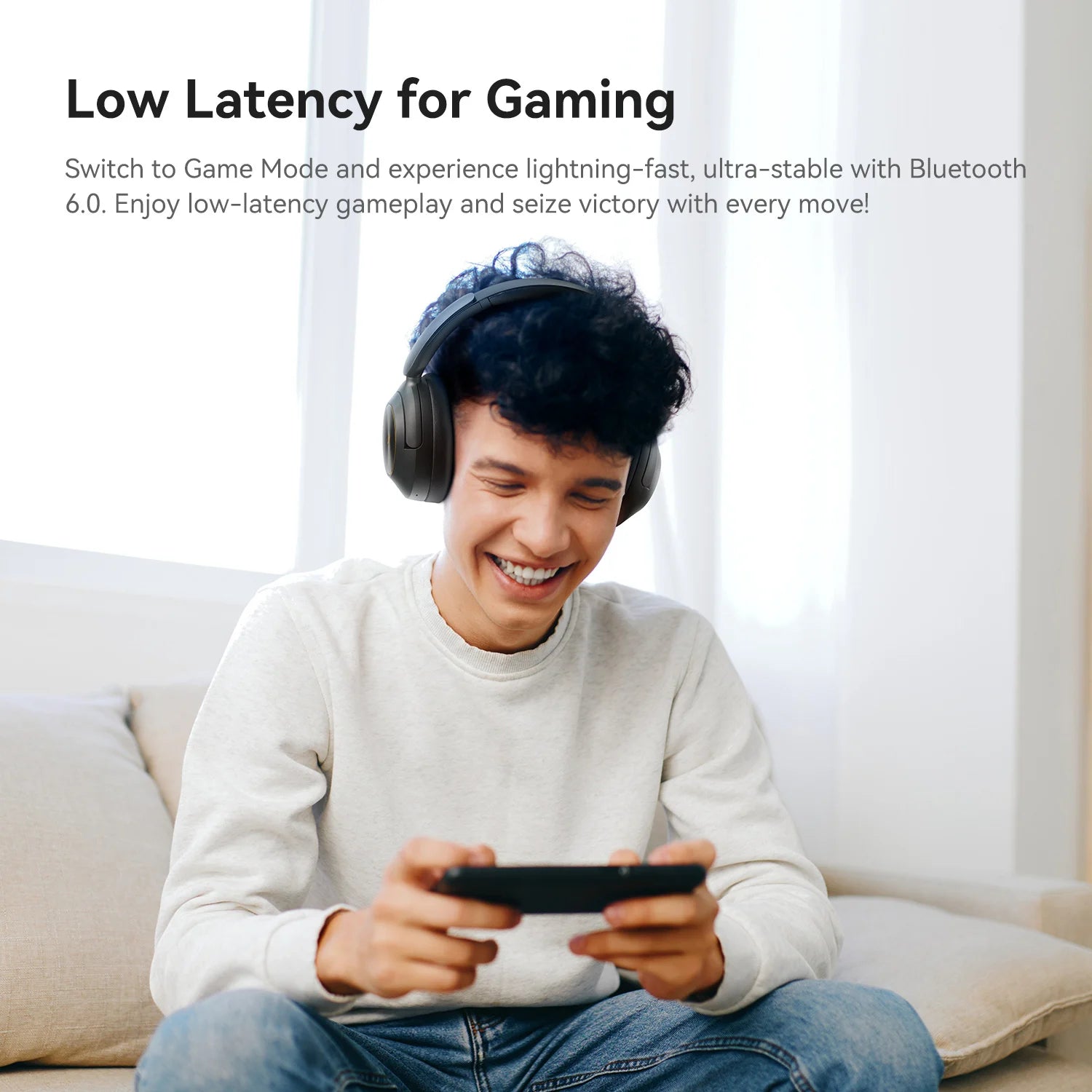 OneOdio A6 — Headphones Over‑Ear ANC 48 dB com LDAC Hi‑Res e App