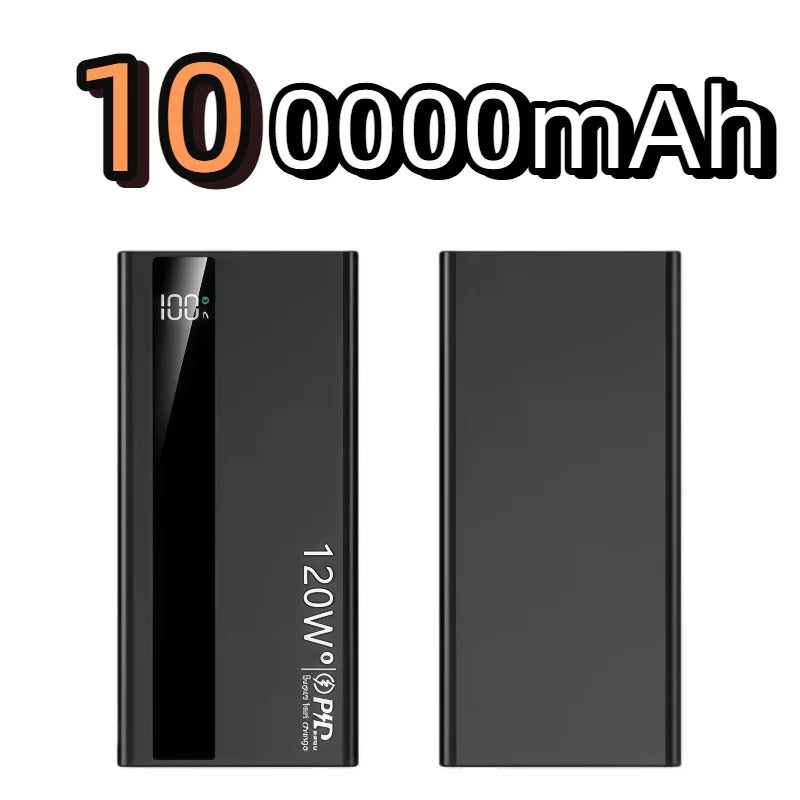 Power Bank 500000mAh Alta Capacidade — 120W Super Carga Rápida Portátil