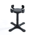 Adjustable elevated bowl stand with non-slip base, 3 height tilt settings (14-24.5cm). Stainless steel dish bowls for dogs and cats.