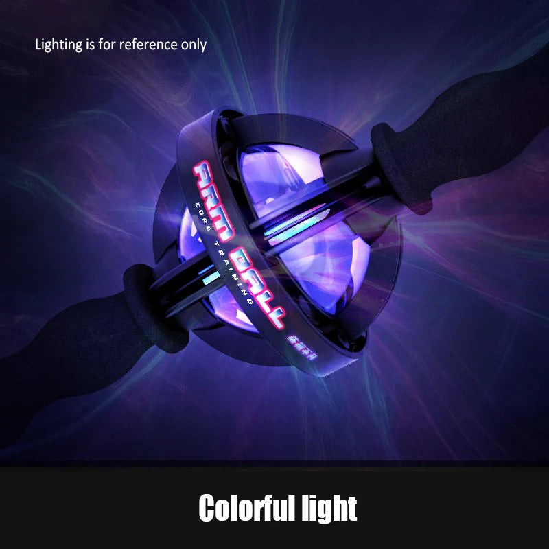 Arm Ball Arm Strength Exerciser Gyroscope Forearm Exercise Gyroscope with LED Light Core Trainer Home Gym Fitness Equipment