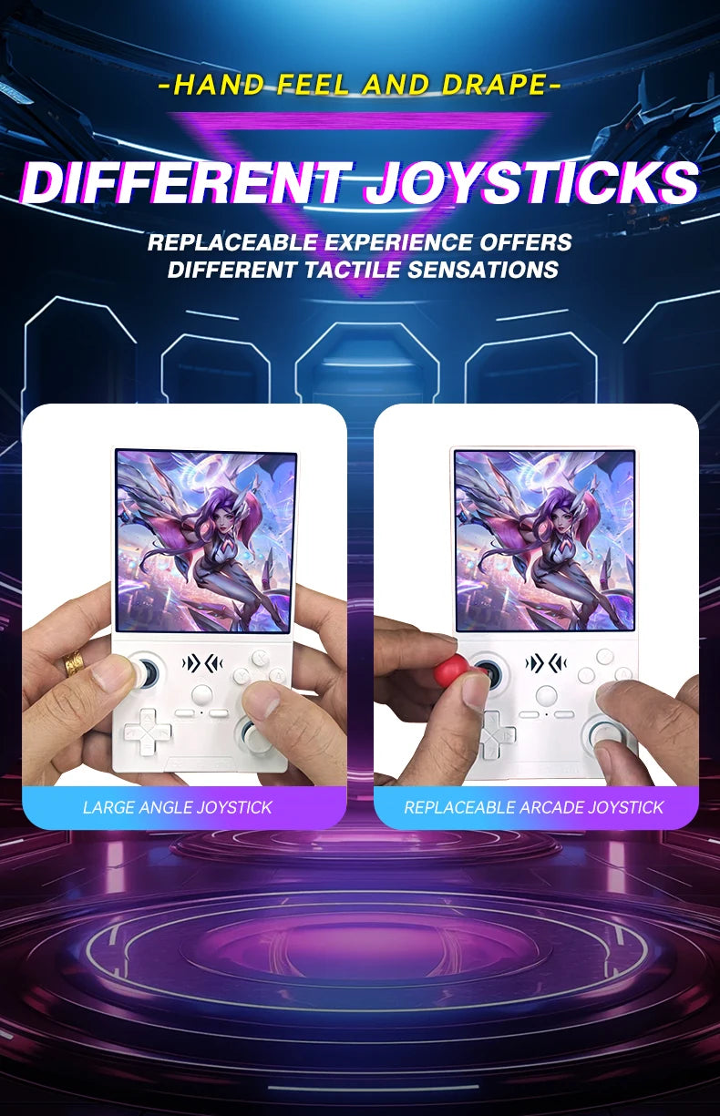 Open Source XF40V Retro Handheld Game Console 4.0 Inch 720x720 IPS Screen Portable Hand Held Retro Video Gaming Player