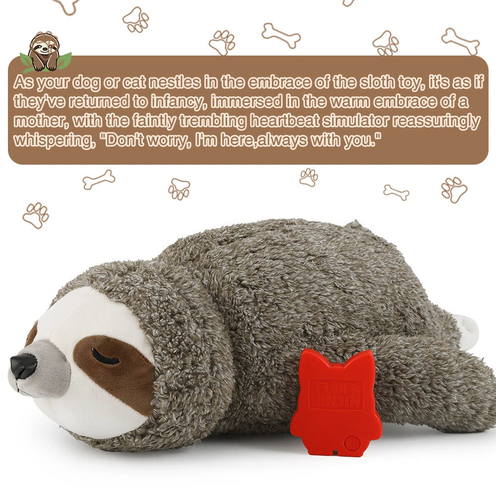 Peluche Sloth com Batimento Cardíaco – Brinquedo Calmante para Cachorros