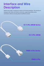 Ventoinha LDPCSJ Prism 5 Pro 120mm — ARGB, PWM 4‑PIN, Alto Fluxo