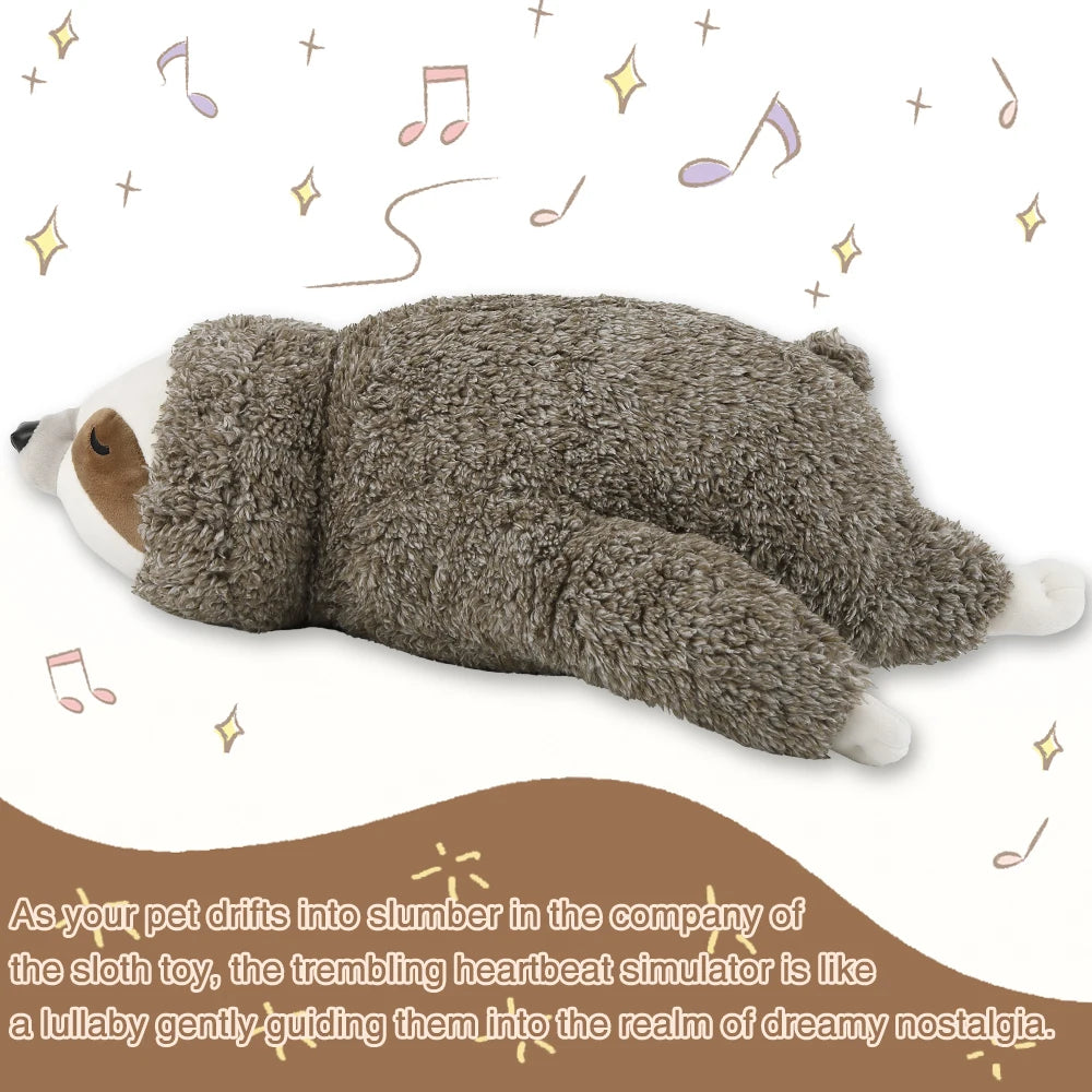 Peluche Sloth com Batimento Cardíaco – Brinquedo Calmante para Cachorros