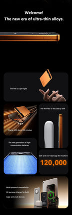 Lenovo 10000mAh UltraSlim Power Bank — Magnético Wireless