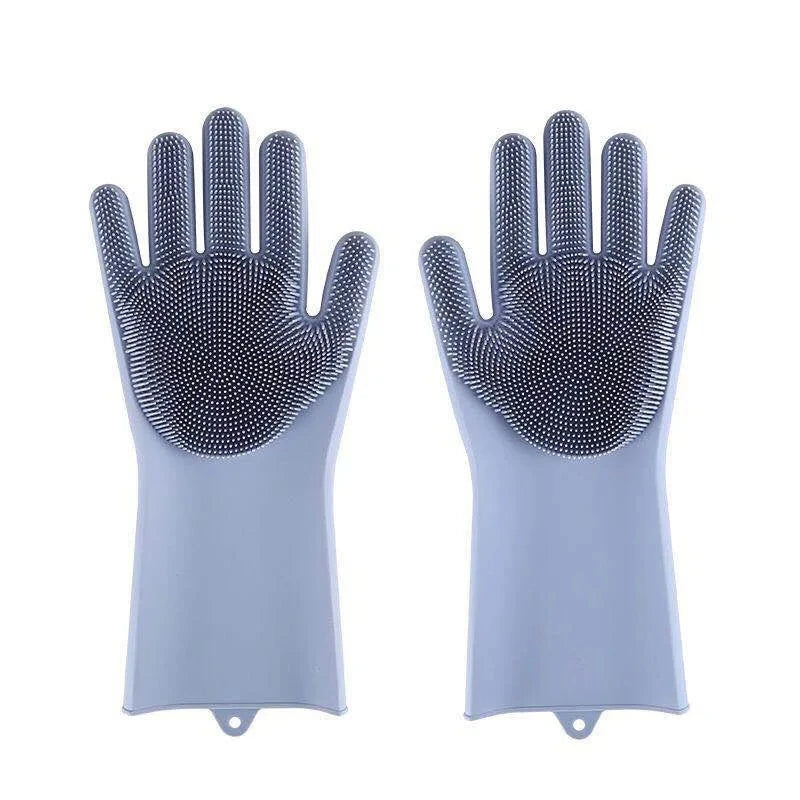 Cleaning Gloves Pet Grooming Dog Cat Bathing Shampoo Glove Scrubber Magic Dishwashing Cleanner Sponge Silicon Hair Removal Glove