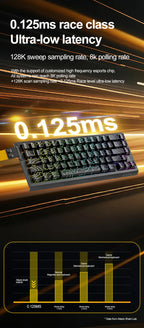 X68HE ATTACK SHARK Magnetic Gaming Keyboard Mechanical Wired for Pro Gaming 0.01mm Rapid Trigg 8000Hz SOCD/Rs 0.125ms 128K Rate