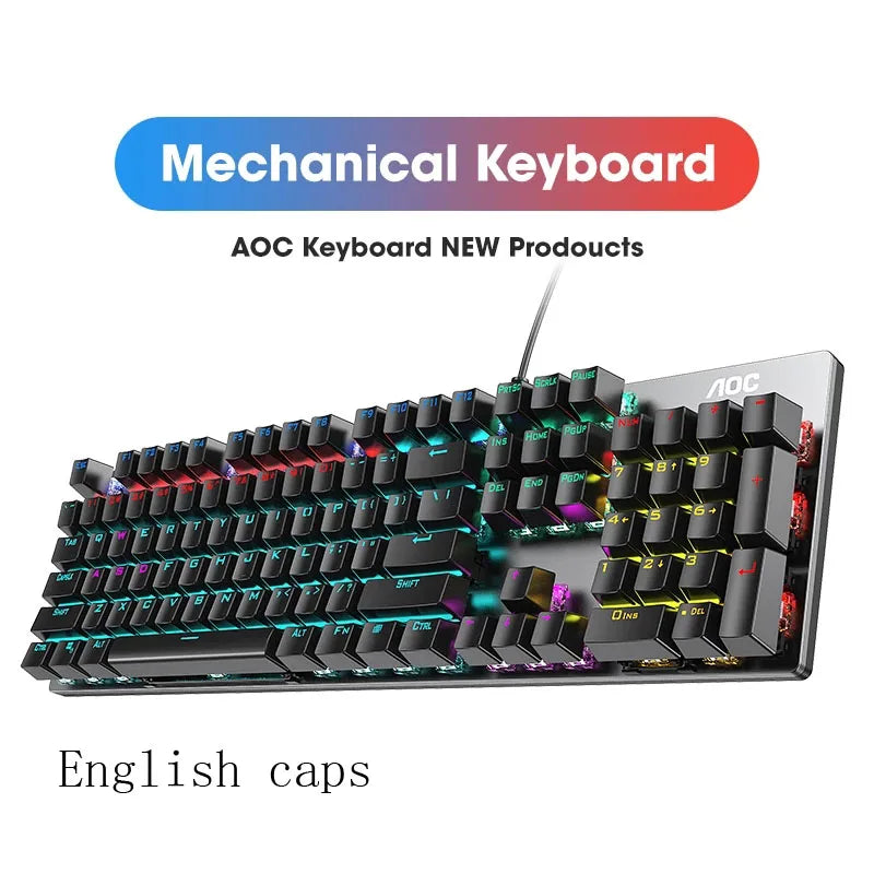 GK410 104 Full Keys Hot Swap Metal Panel Mechanical Keyboard RGB Light Green Black Tea Redaxis Non-Impact Gaming Computer Keyboard