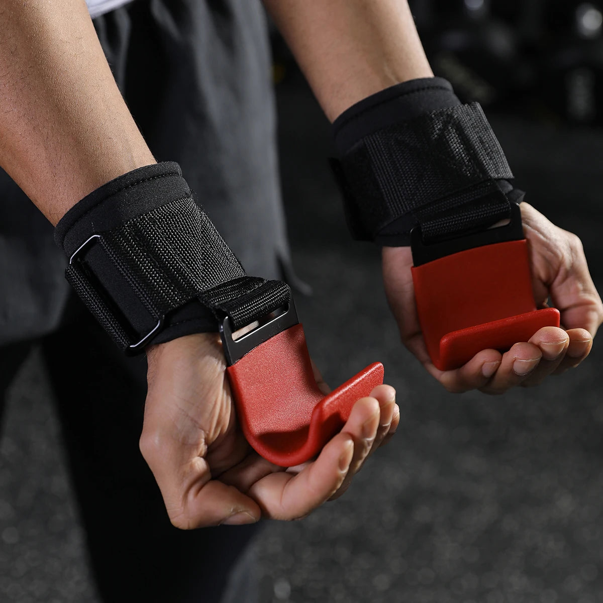 VBOSi PowerHooks – Ganchos de Musculação com Suporte de Pulso para Deadlifts e Pull-Ups