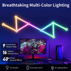 DIY Wall Design LED RGBIC Dynamic Atmosphere Light Night WIFI APP Voice Assistant Control TV Backlight Room Game Decoration
