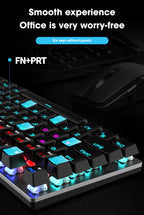 GK410 104 Full Keys Hot Swap Metal Panel Mechanical Keyboard RGB Light Green Black Tea Redaxis Non-Impact Gaming Computer Keyboard