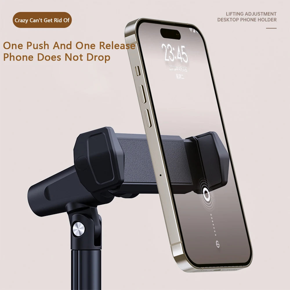 Adjustable retractable phone stand for iPhone, Xiaomi, Huawei, Redmi Live Broadcast Cell Phone Support Desk Stand, Phone Accessories