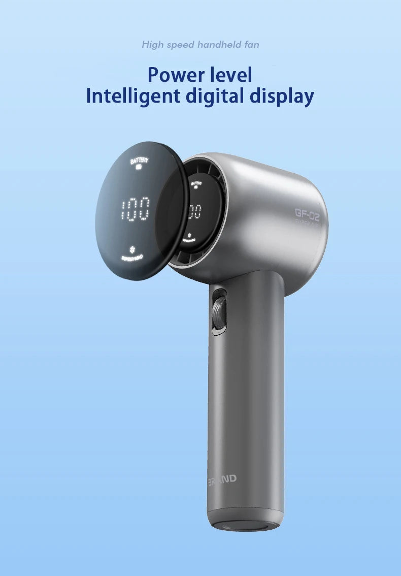 HOMEFISH GF02 199 Gears High-Speed ​​Portable Fan USB Rechargeable Fans 3500mAh Electric Fan Mini Air Conditioner