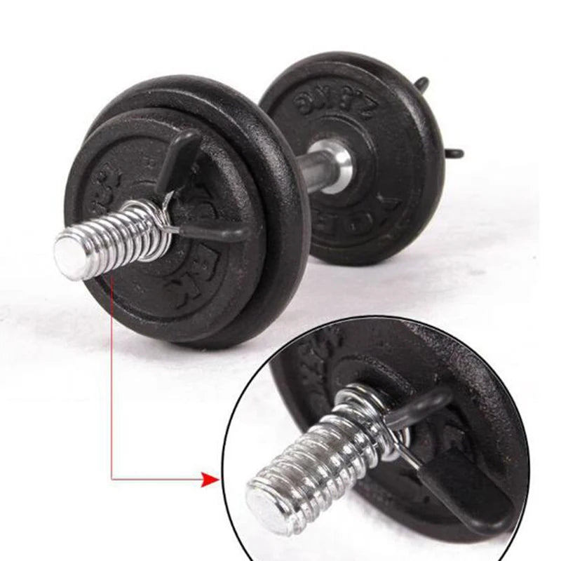 High-Quality Barbell Clamp Spring Collar Clip For Gym Dumbbell Lock Standard Weight Lifting Kit Fitness Workout Body Building