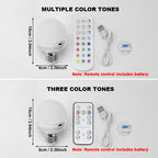 Lâmpada LED RGB USB 5V com Controlo Remoto e Intensidade Ajustável