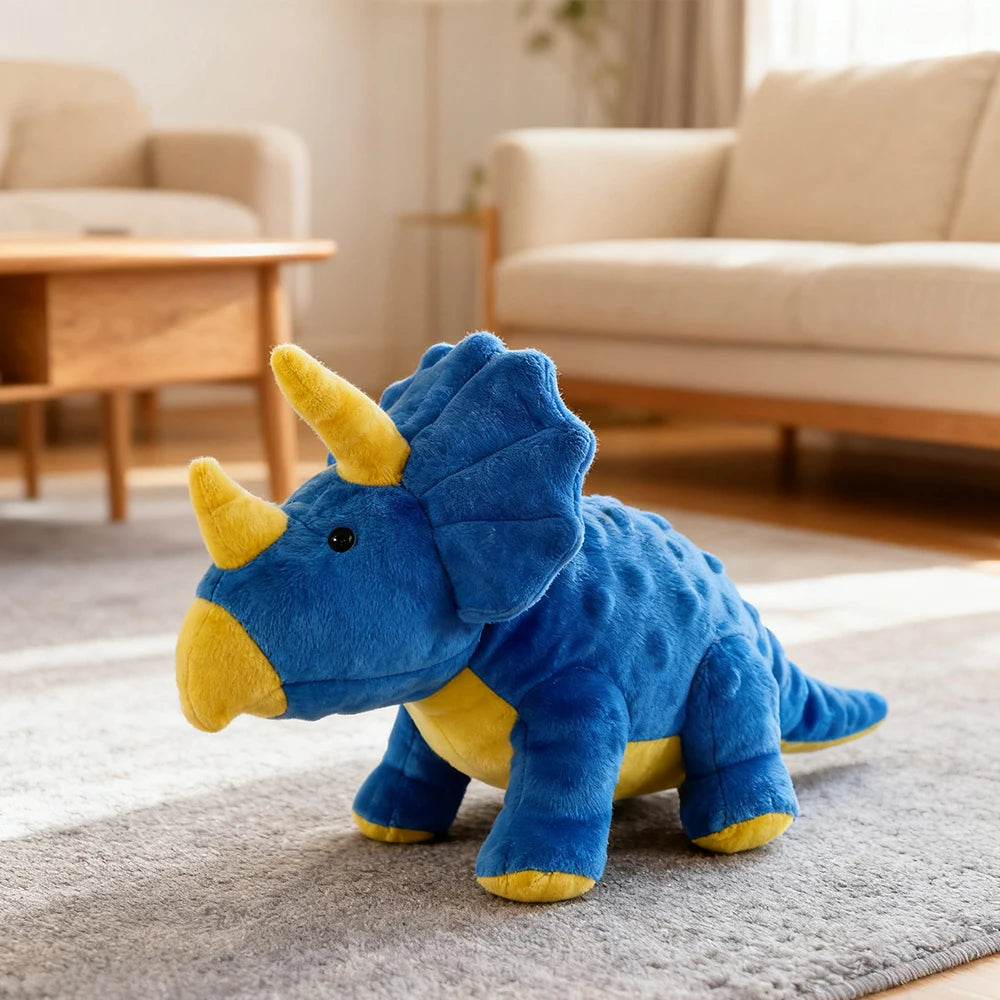 Pet-Resistant Chewable Plush Interactive Toy with Sound, Dinosaur Shape, Suitable for Large, Medium, and Small Pets Such as Cats and Dogs, Double-Layer Fabric, Built-In Airbag