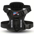 Arnês Tático Anti‑Puxões para Cães com Tiras Refletoras Noturnas Reforçadas