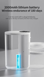 3000ML Pouring Cat Water Dispenser Smart Tilt Design Pet Water Fountain Separate Clean & Dirty Water For Cats and Small Dogs