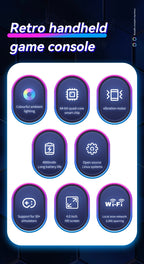 XF40H Retro Handheld Game Console Linux 4.0'' IPS Screen Supports 5G WiFi Glowing Rocker Portable Pocket Video 2 Player Gift