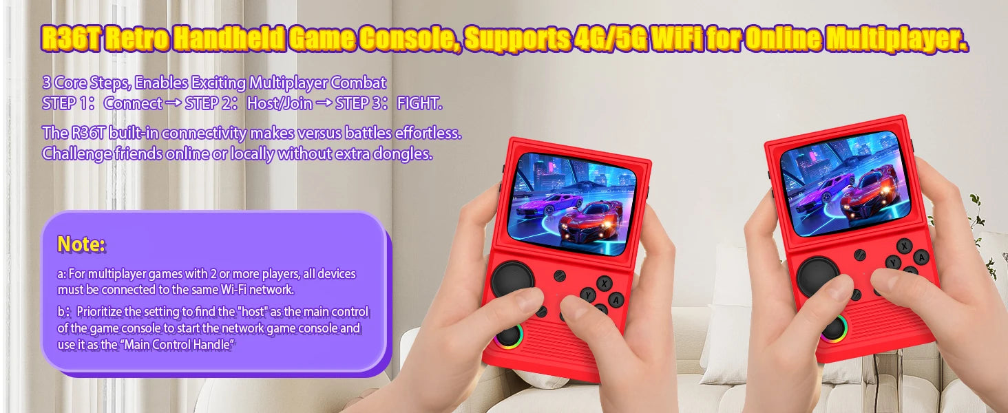 AISLPC R36T Retro TV Handheld Game Console 22000+Games EmuELEC System 3.5 Inch IPS Screen 64/128GB Portable Pocket Video Player