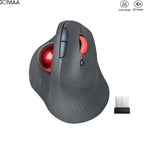 2.4G Wireless Trackball Mouse, Dual Bluetooth 4.0 Rechargeable Ergonomic Mouse for Mac, Windows Computer, Laptop, PC