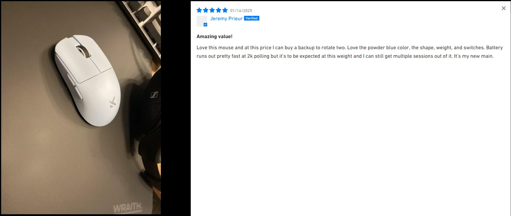 Rato MCHOSE L7 — PAW3395, 26K DPI, 39 g, Tri‑Mode, Dual 8K