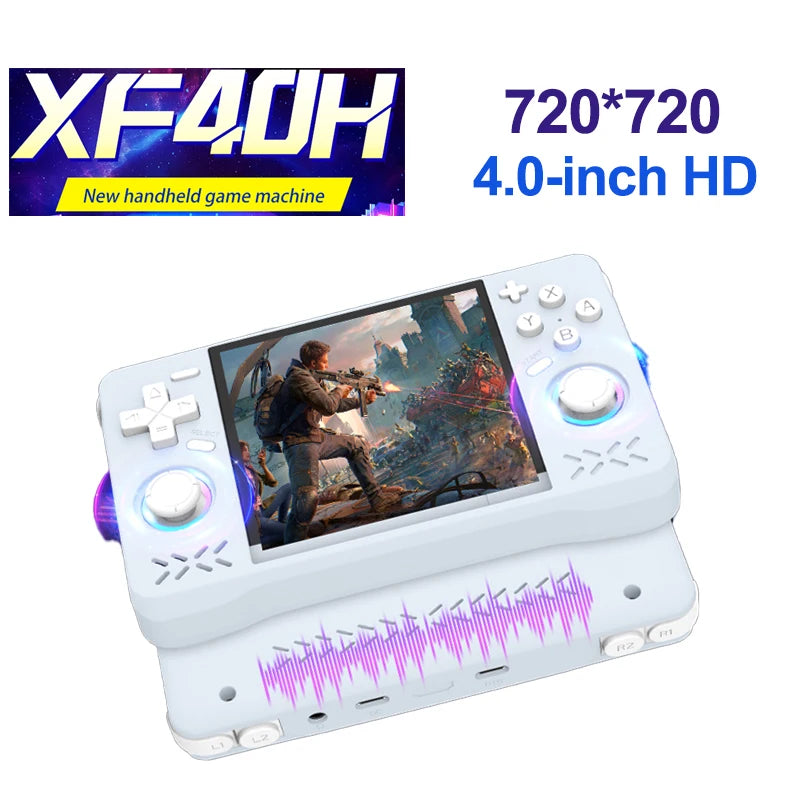 Newest XF40H Retro Handheld Game Console Linux 4.0'' IPS Screen Supports WiFi Glowing Rocker Portable Pocket Video Games Player