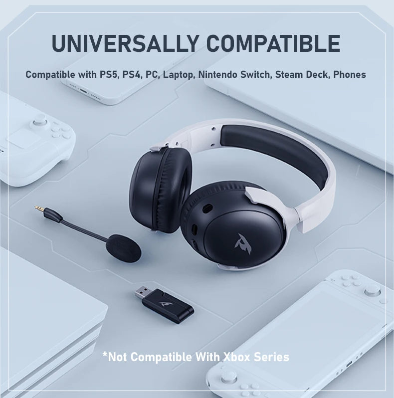 Picun G3 — Headset Gaming Wireless 5.4/2.4 GHz com Mic e 65 h