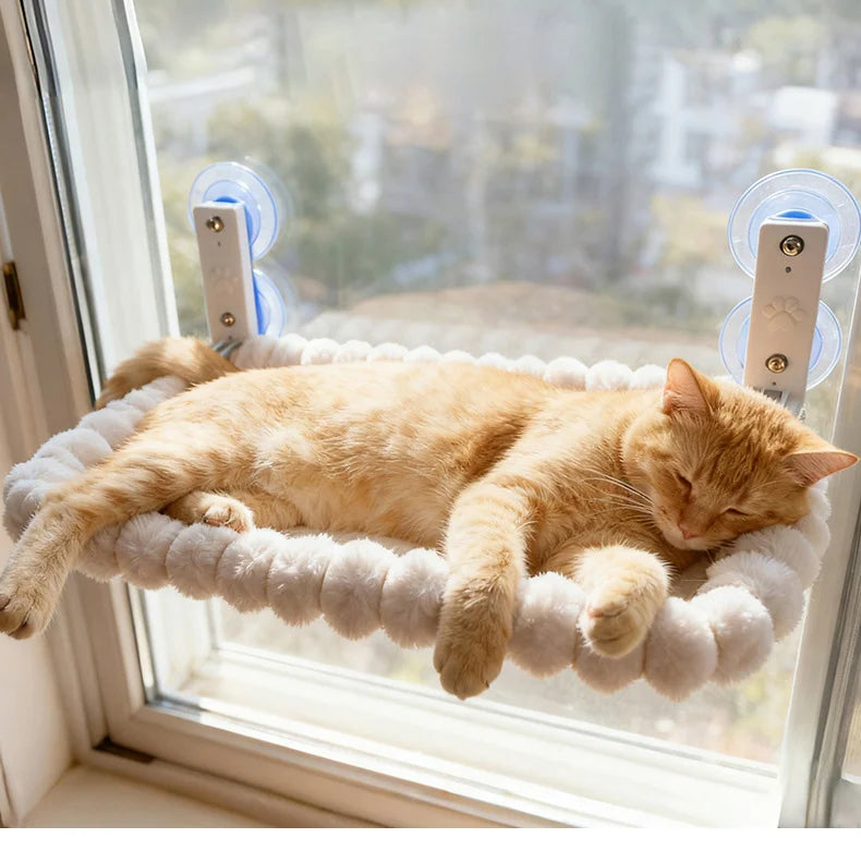 Cat Window Hammock with strong suction cups – Cozy Perch for indoor cats