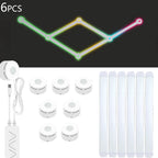 DIY Wall Design LED RGBIC Dynamic Atmosphere Light Night WIFI APP Voice Assistant Control TV Backlight Room Game Decoration