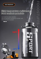 1000ml/1500ml Large Capacity Sports Water Bottle Plastic Cooling Bottle Outdoor Cycling Hiking Drinkware Travel Drinkware