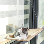 20KG Capacity Hanging Cat Hammock Bed with Sunny Window Seat for Large Cats Comfortable Climbing Frame Pet Accessories