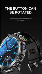 H10 4G LTE Men's Smartwatch: Dual 500W camera for video calls, 4 + 128 GB, WiFi NFC, 1380mAh battery