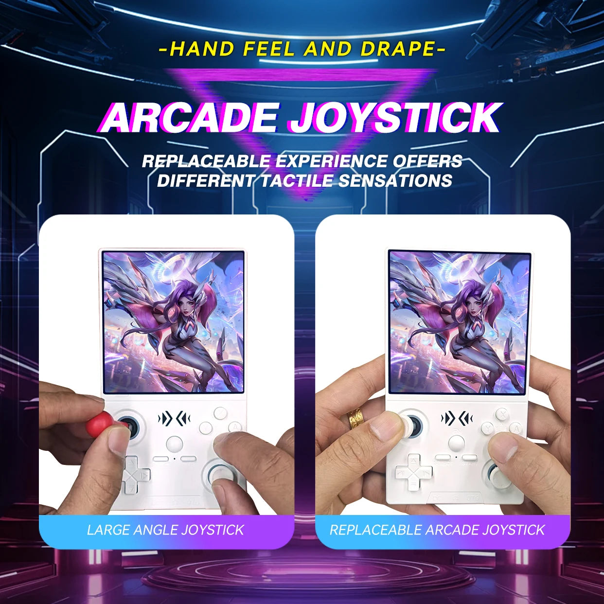 Open Source XF40V Retro Handheld Game Console 4.0 Inch 720x720 IPS Screen Portable Hand Held Retro Video Gaming Player